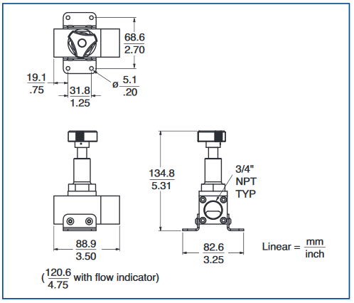 3/4" Brass Flow Regulators