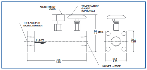 Brass Flow Regulator Diagram