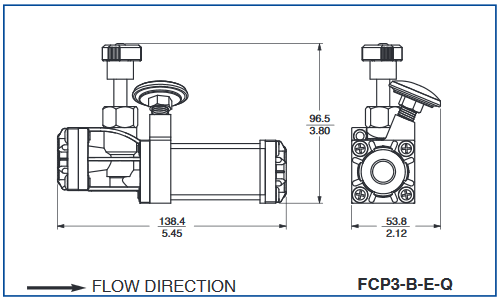 Precision Flow Regulator with Dr Eddy Turbulent Flow Indicator