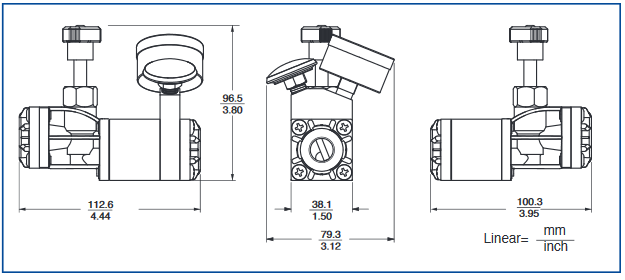 Precision Flow Regulator with Ice-Cube Flowmeter