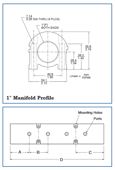 One Inch Aluminum Manifold